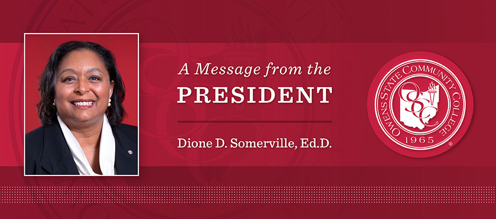 Read the latest blog post by the president of Owens Community College