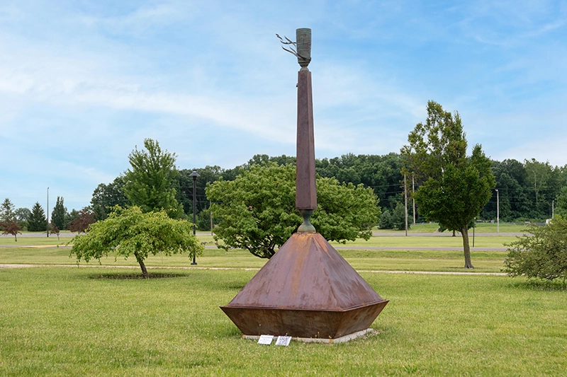 Thomas Lingeman, Landmarker 17, Steel and Cast Bronze, $10,000